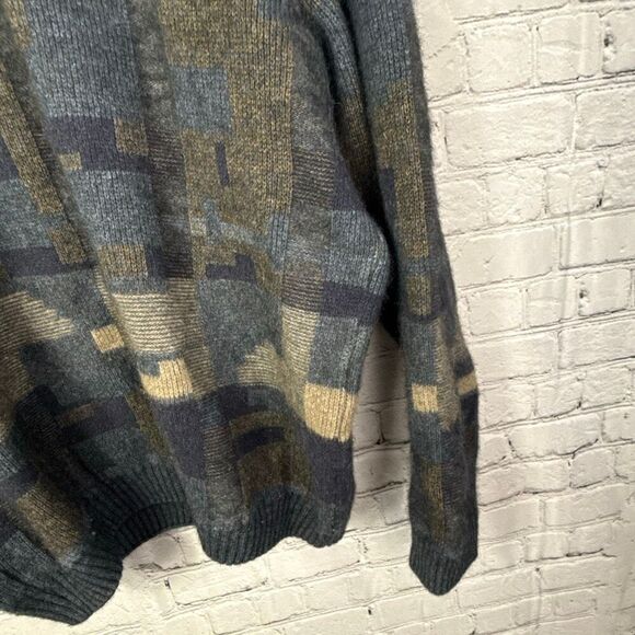 Vintage Merino Possum Pullover Sweater Size Large Geometric Knit - Picture 4 of 6